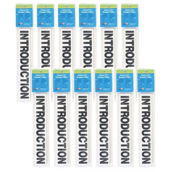 Science Fair Project Titles, Black, 13 Pieces, PK12, Flipside, Mfr#: 20060